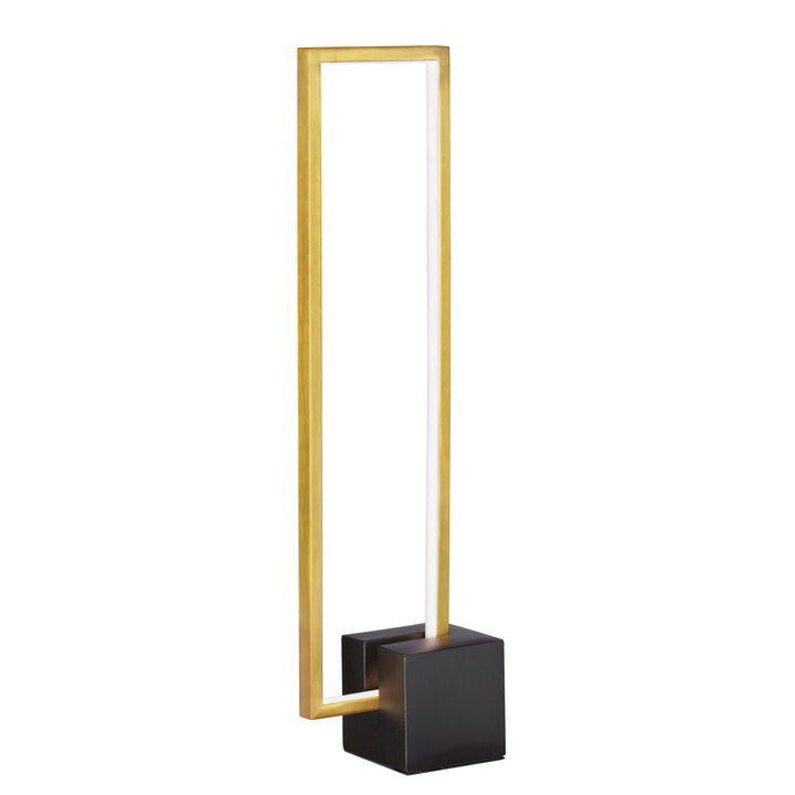 Dainolite 22W LED Table Lamp, Aged Brass with Matte Black Concrete Base