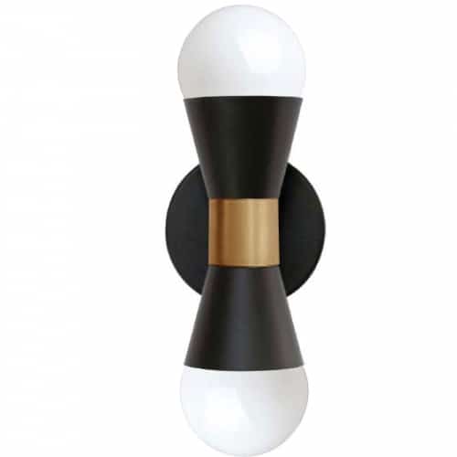 Dainolite 2 Light Incandescent Aged Brass Wall Sconce