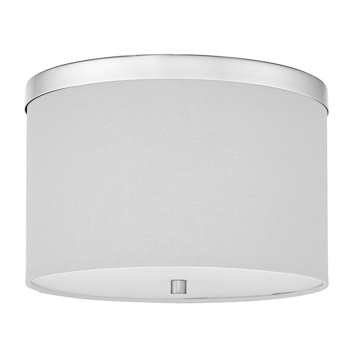 Dainolite 2 Light Flush Mount Aged Brass with Black Shade