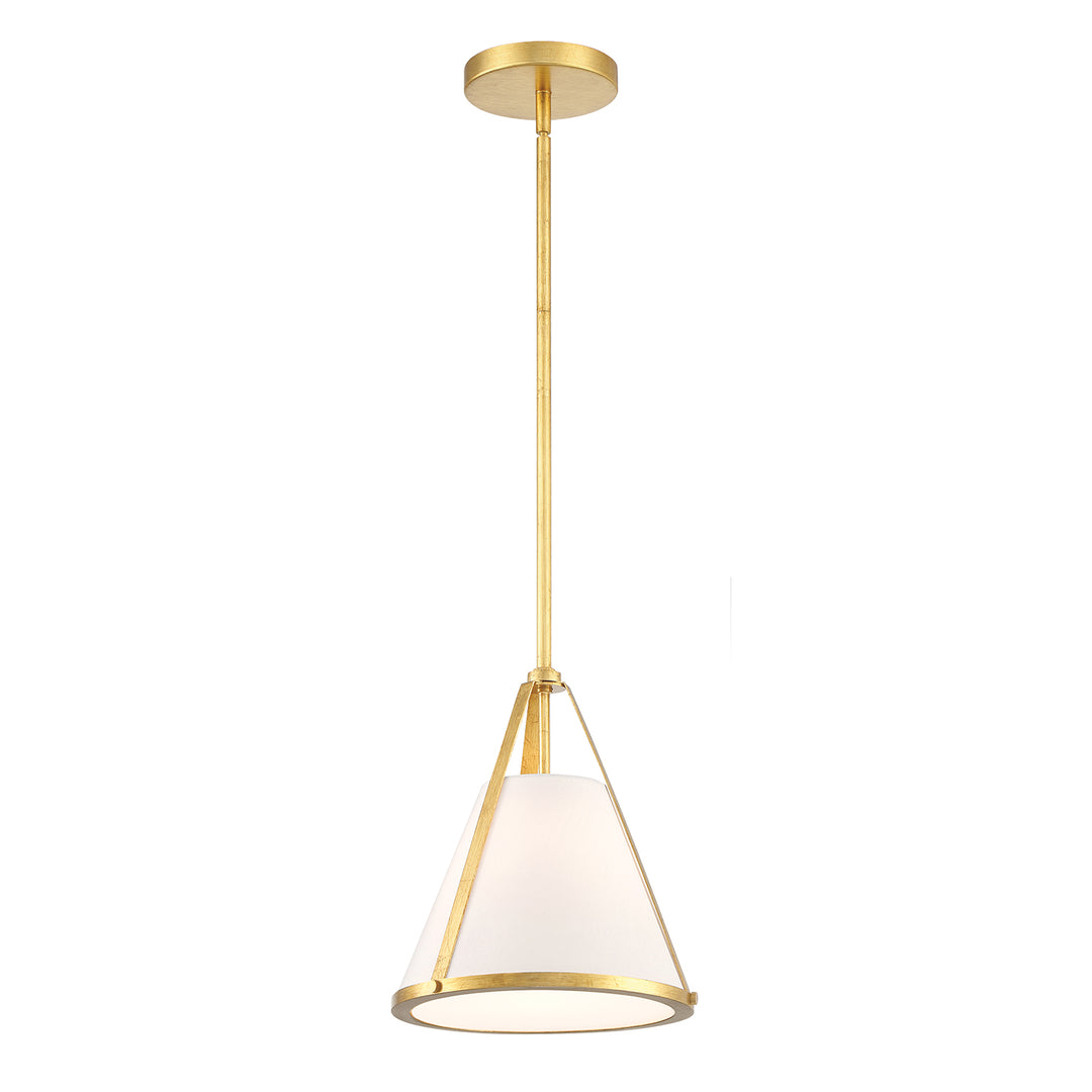 Fulton 1 Light Antique Gold Semi Flush Mount