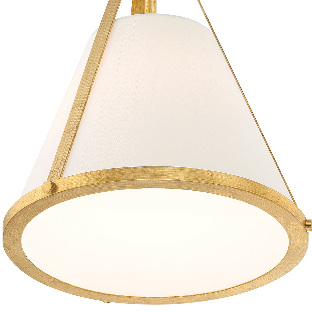 Crystorama Fulton 1 Light Antique Gold Semi Flush Mount