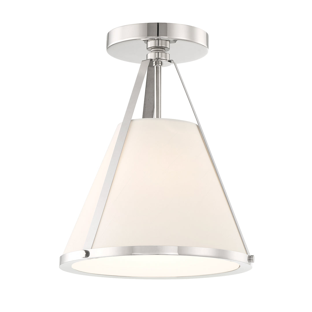 Fulton 1 Light Antique Gold Semi Flush Mount