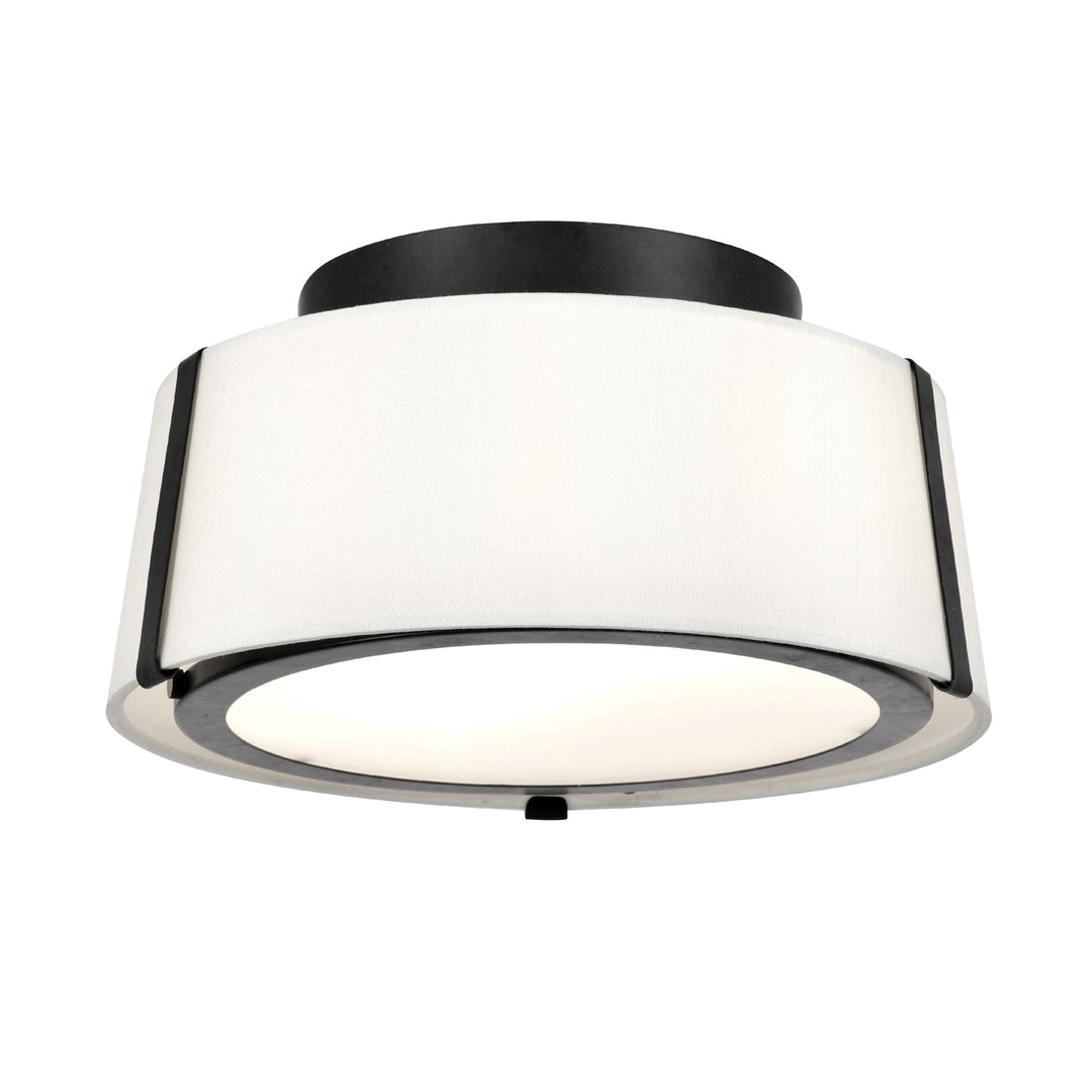 Fulton 2 Light Antique Gold Semi Flush Mount