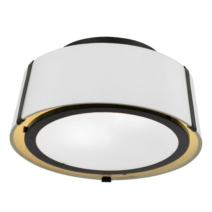 Crystorama Fulton 2 Light Antique Gold Semi Flush Mount