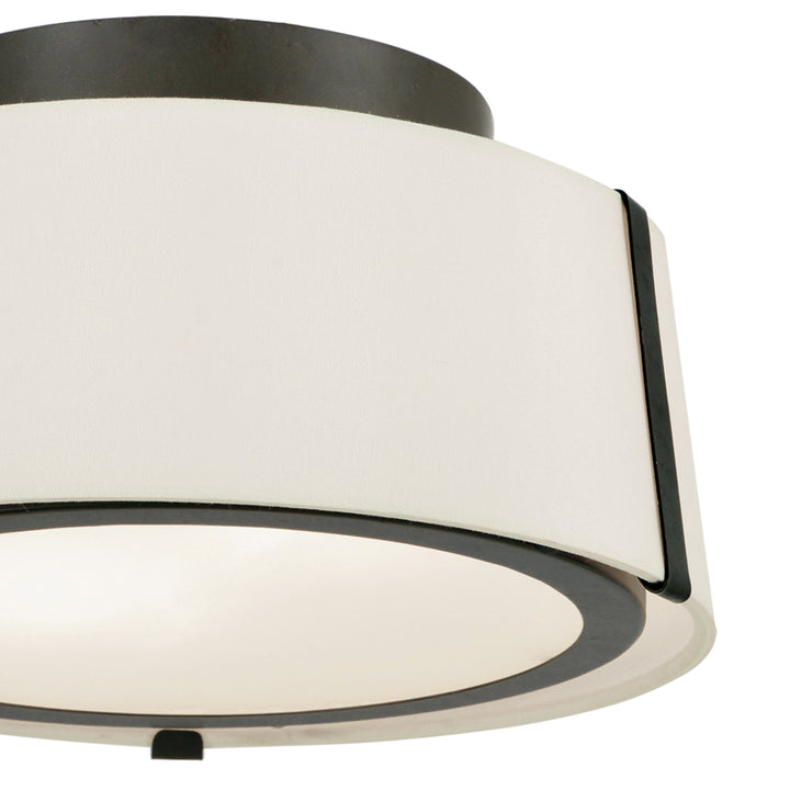 Crystorama Fulton 2 Light Antique Gold Semi Flush Mount