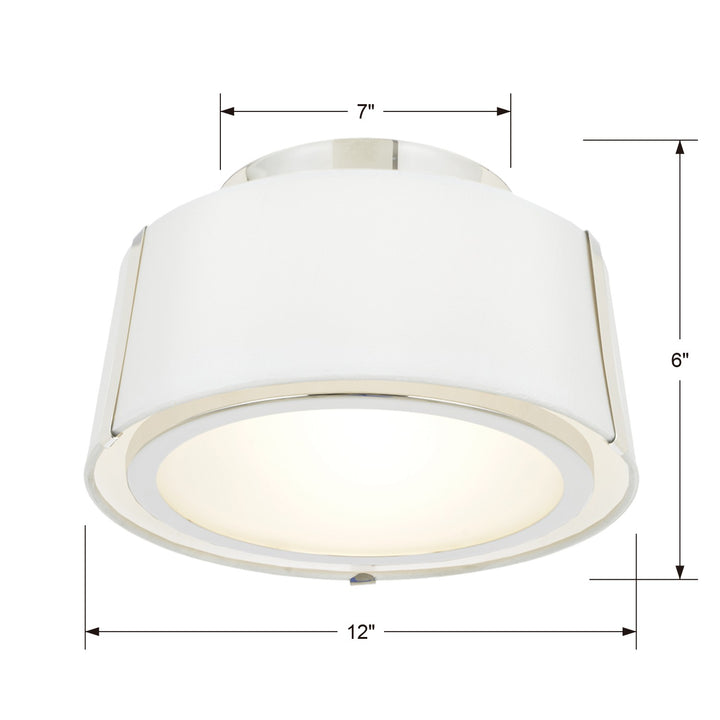 Crystorama Fulton 2 Light Antique Gold Semi Flush Mount