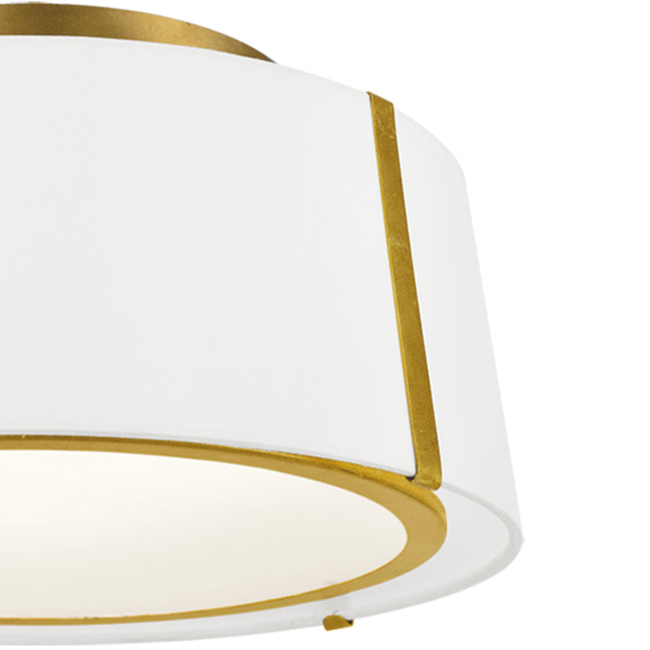 Crystorama Fulton 3 Light Antique Gold Semi Flush Mount