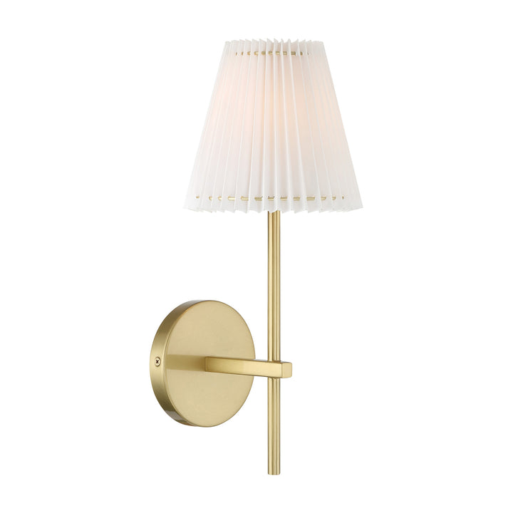 Crystorama Gamma 1 Light Aged Brass Sconce