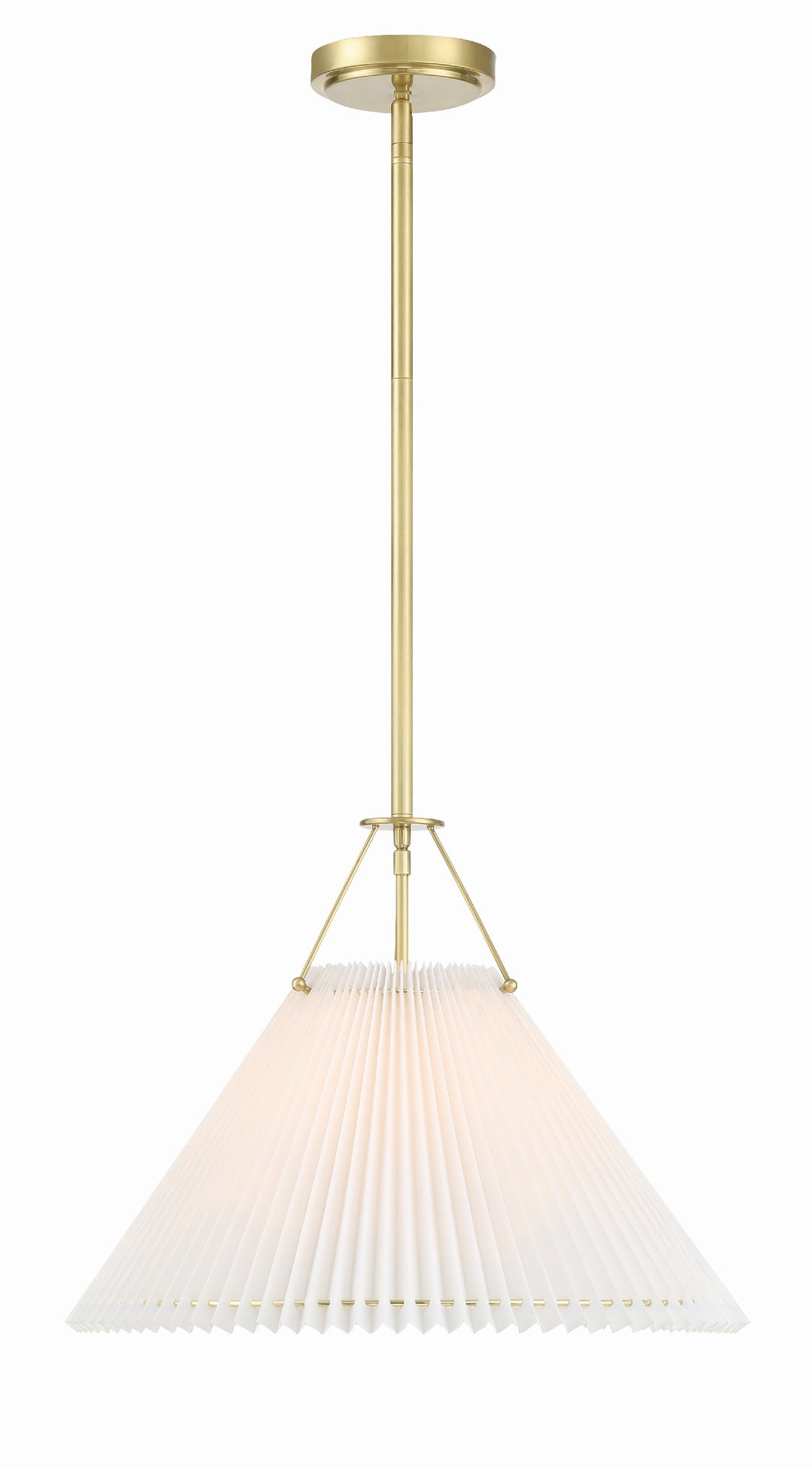 Crystorama Gamma 1 Light Aged Brass Chandelier