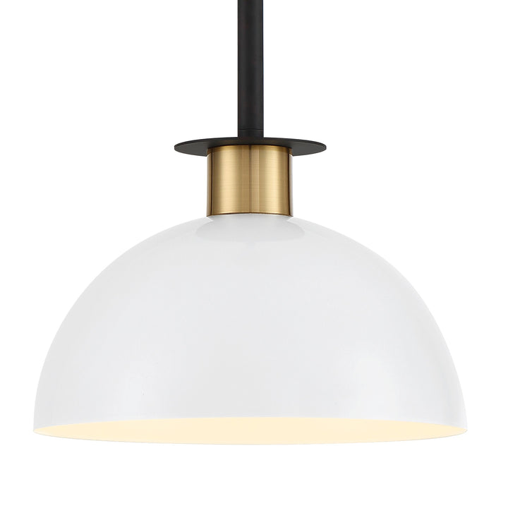 Crystorama Gigi 1 Light Black + Aged Brass Mini Pendant