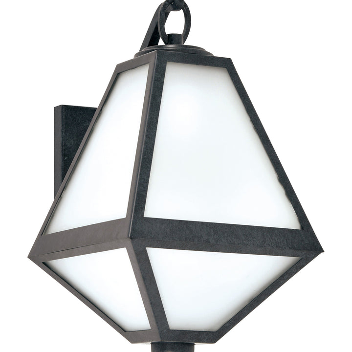 Crystorama Brian Patrick Flynn Glacier 1 Light Black Charcoal Outdoor Sconce