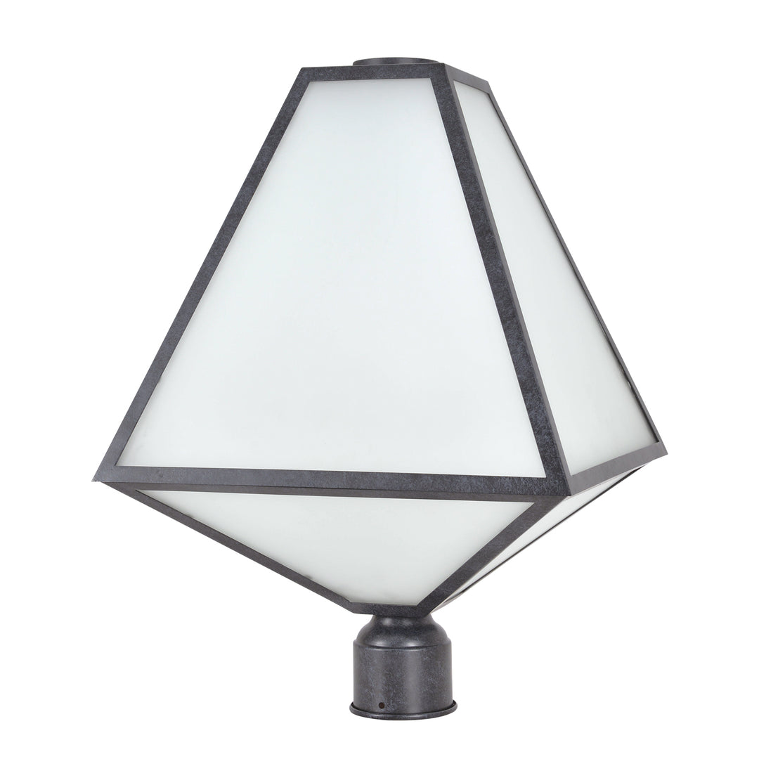 Crystorama Brian Patrick Flynn Glacier 3 Light Black Charcoal Outdoor Post