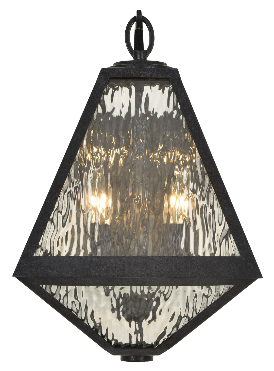 Crystorama Brian Patrick Flynn Glacier 2 Light Black Charcoal Outdoor Sconce