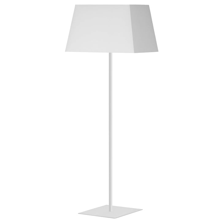 Dainolite 1 Light Incandescent Square Base Floor Lamp Matte Black with White Shade