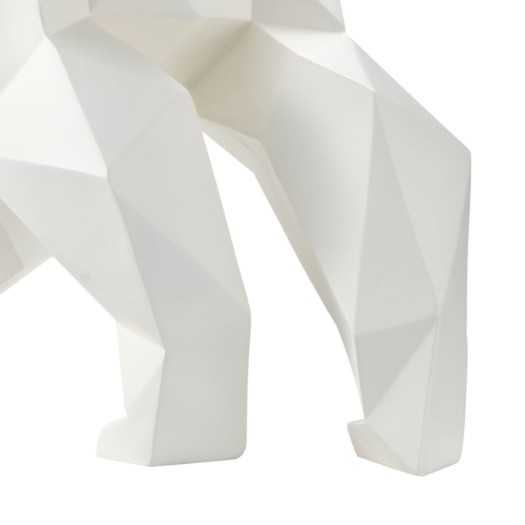 Geometric Ape Sculpture // Matte White