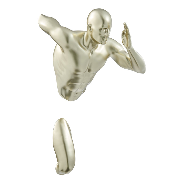 Gold Wall Runner 20" Man Sculpture