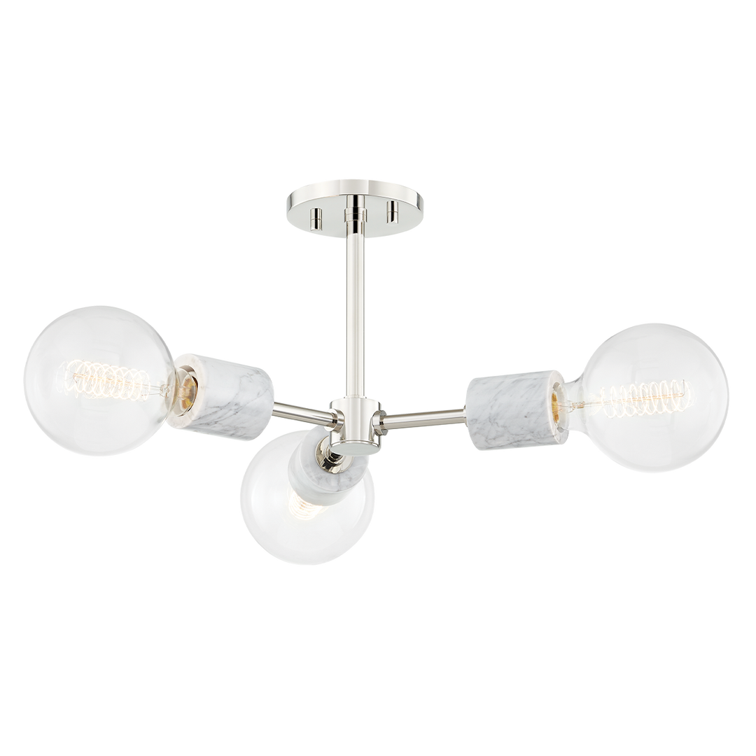 Asime Semi Flush - Polished Nickel