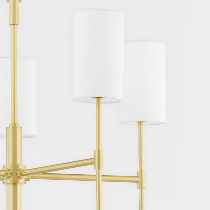 Olivia 5 Light Chandelier - Aged Brass