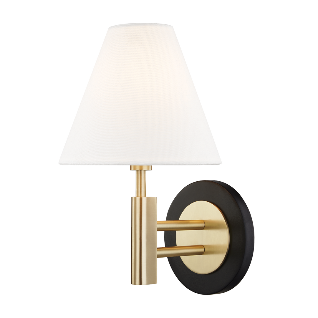 Robbie Wall Sconce - Aged Brass/Dusk Black