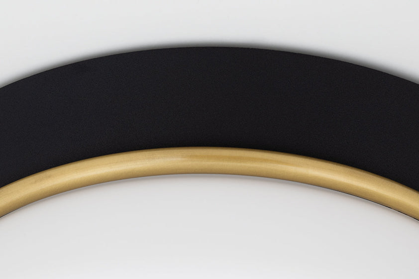 Cath Flush Mount - Aged Brass/Dusk Black