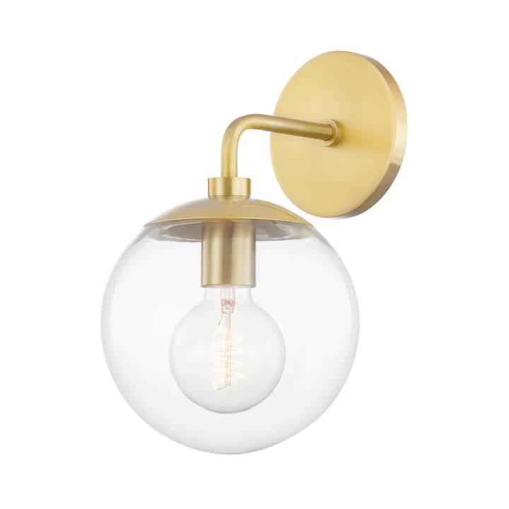 Meadow 1 Light Wall Sconce - Aged Brass