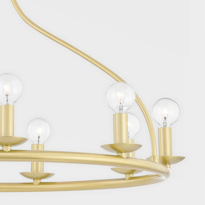 Kendra 9 Light Chandelier - Aged Brass