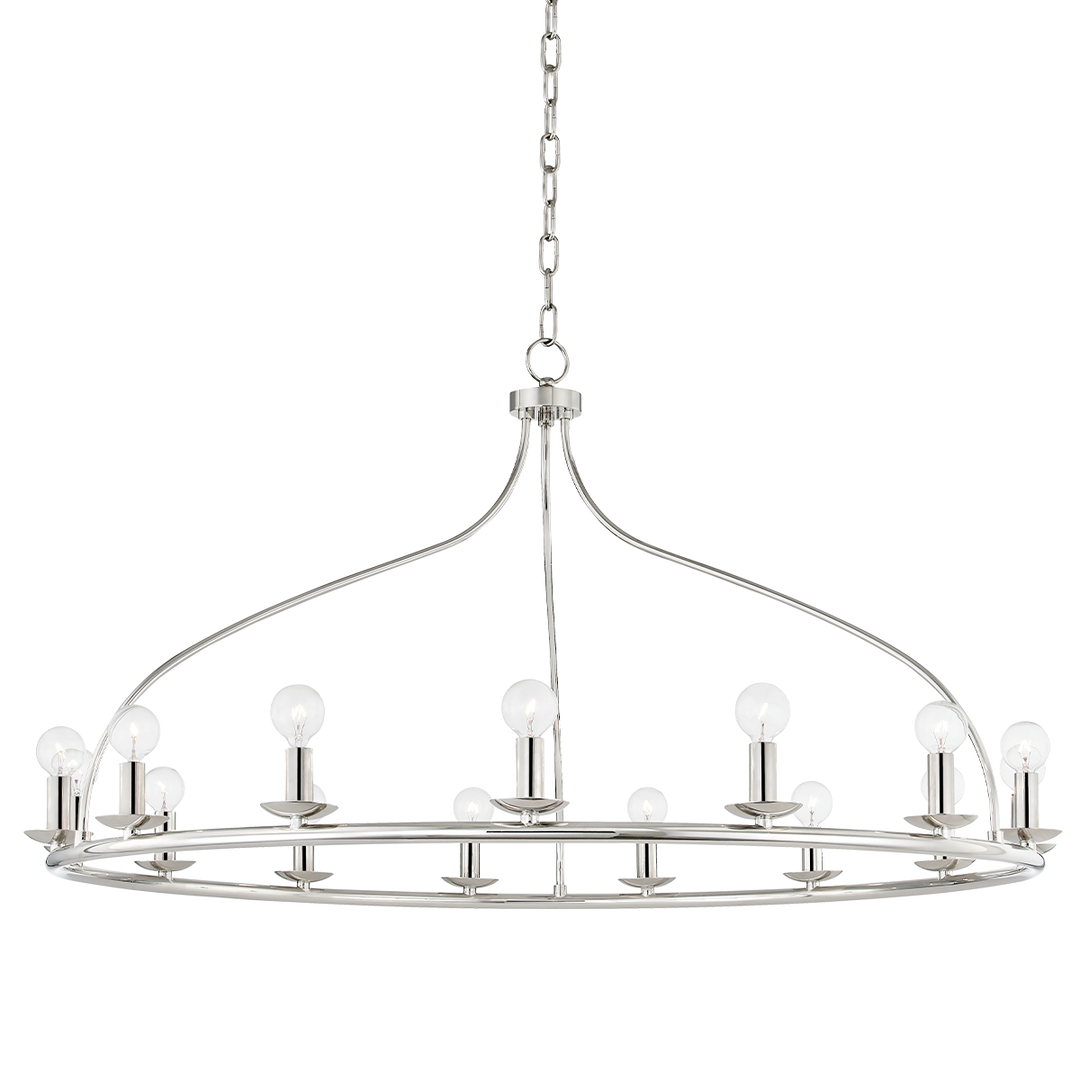 Kendra 15 Ligh Chandelier - Polished Nickel