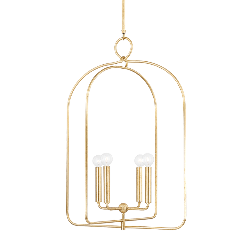 Mallory 4 Light Large Pendant - Gold Leaf