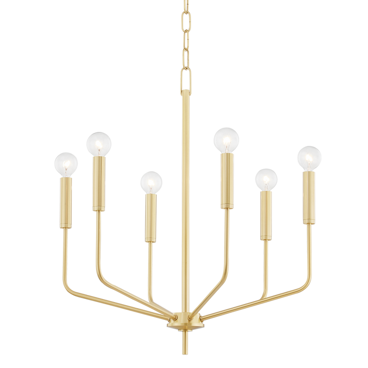 Bailey 6 Light Chandelier - Aged Brass