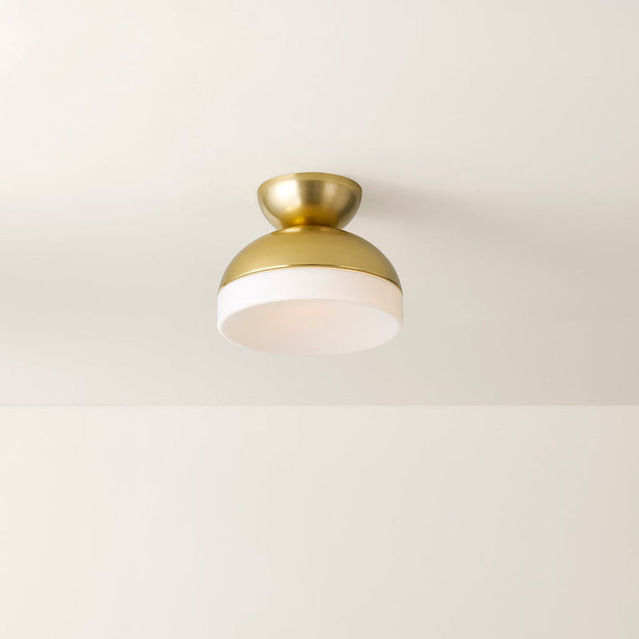 Rue Flush Mount, Aged Brass