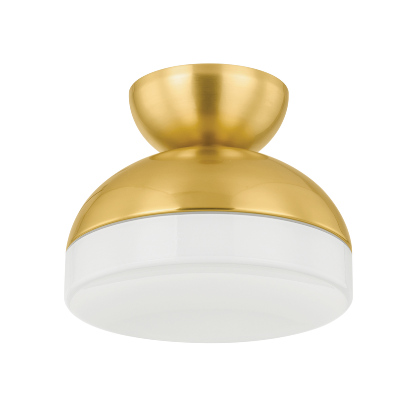 Rue Flush Mount, Aged Brass