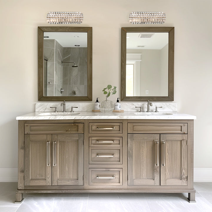 Crystorama Hayes 4 Light Aged Brass Bathroom Vanity