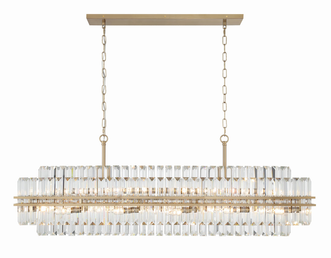 Crystorama Hayes 16 Light Aged Brass Chandelier