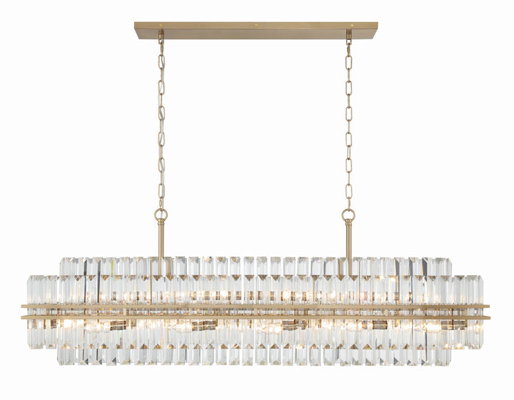 Crystorama Hayes 16 Light Aged Brass Chandelier