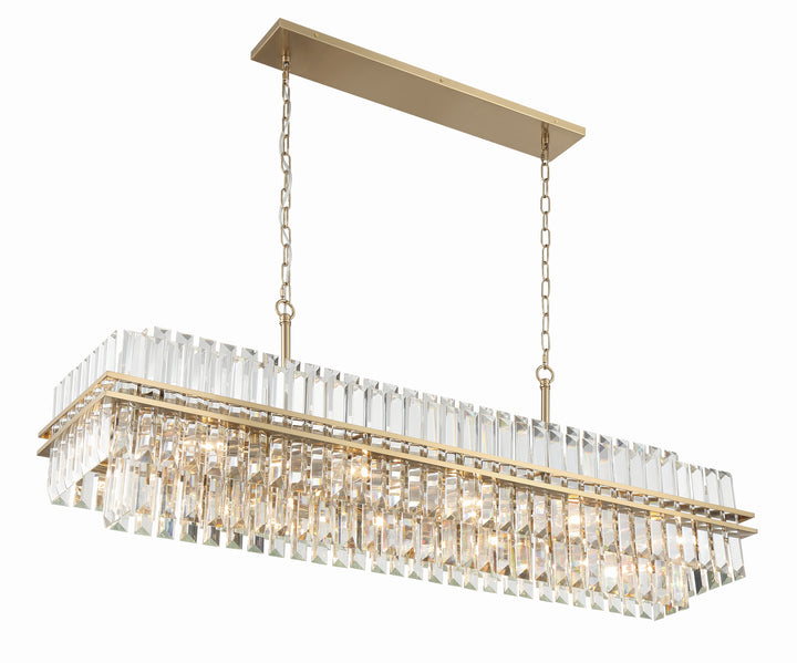 Crystorama Hayes 16 Light Aged Brass Chandelier