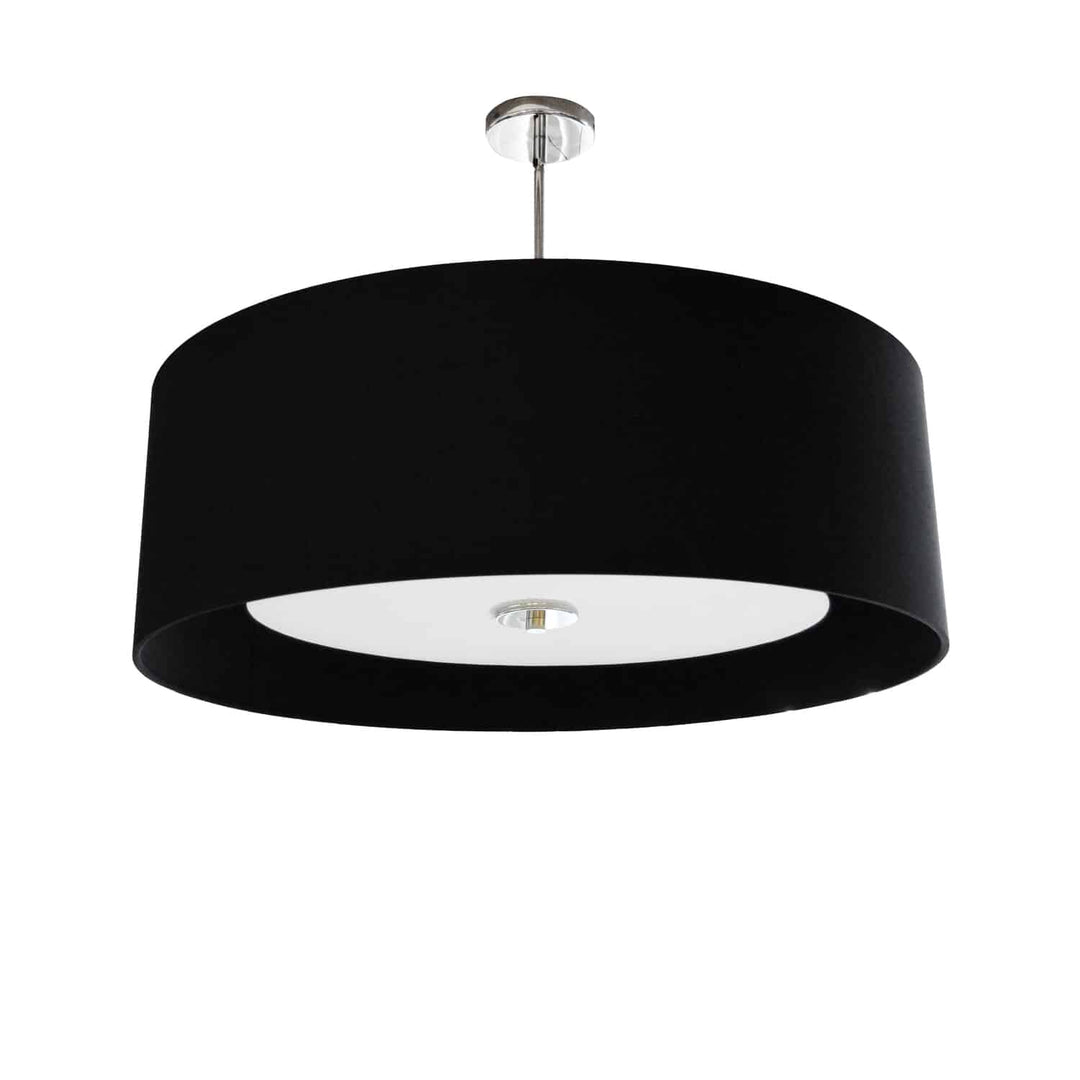 Dainolite 4 Light Helena Pendant Polished Chrome Black with White Diffuser