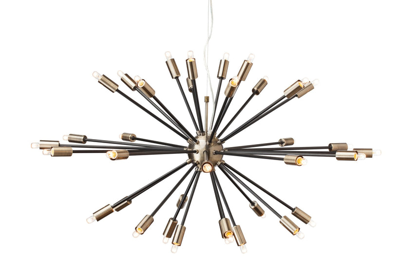 Vladimir Pendant Lighting - Antique Brass and Matte Black