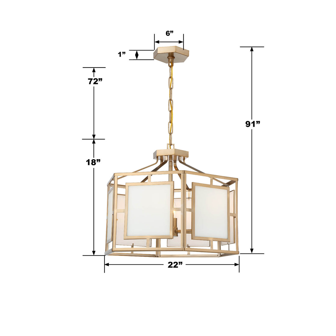 Crystorama Libby Langdon Hillcrest 6 Light Vibrant Gold Chandelier