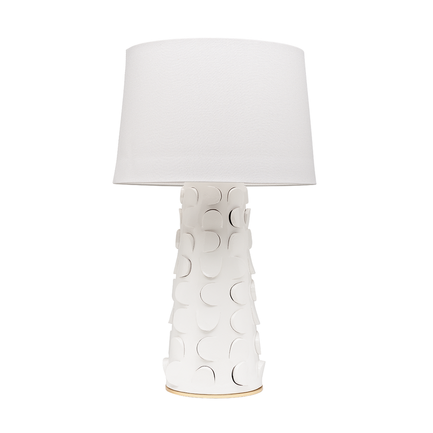 Naomi Table Lamp - White/Gold Leaf