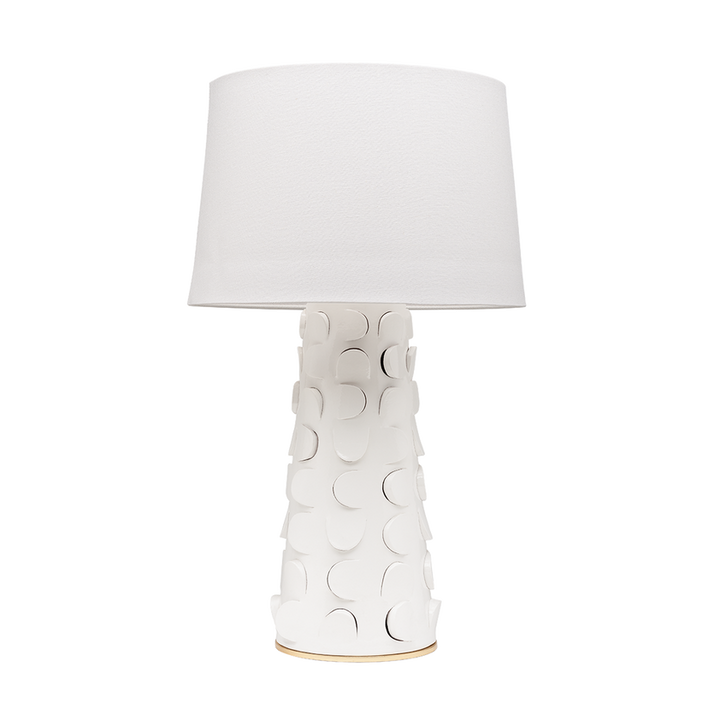 Naomi Table Lamp - White/Gold Leaf