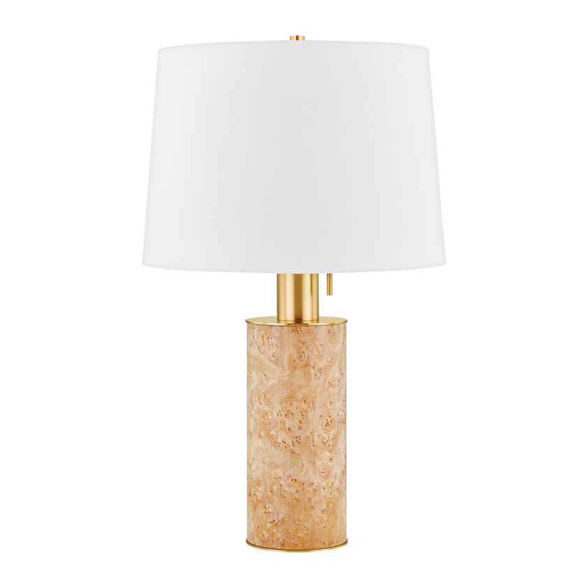 Clarissa Table Lamp, Aged Brass