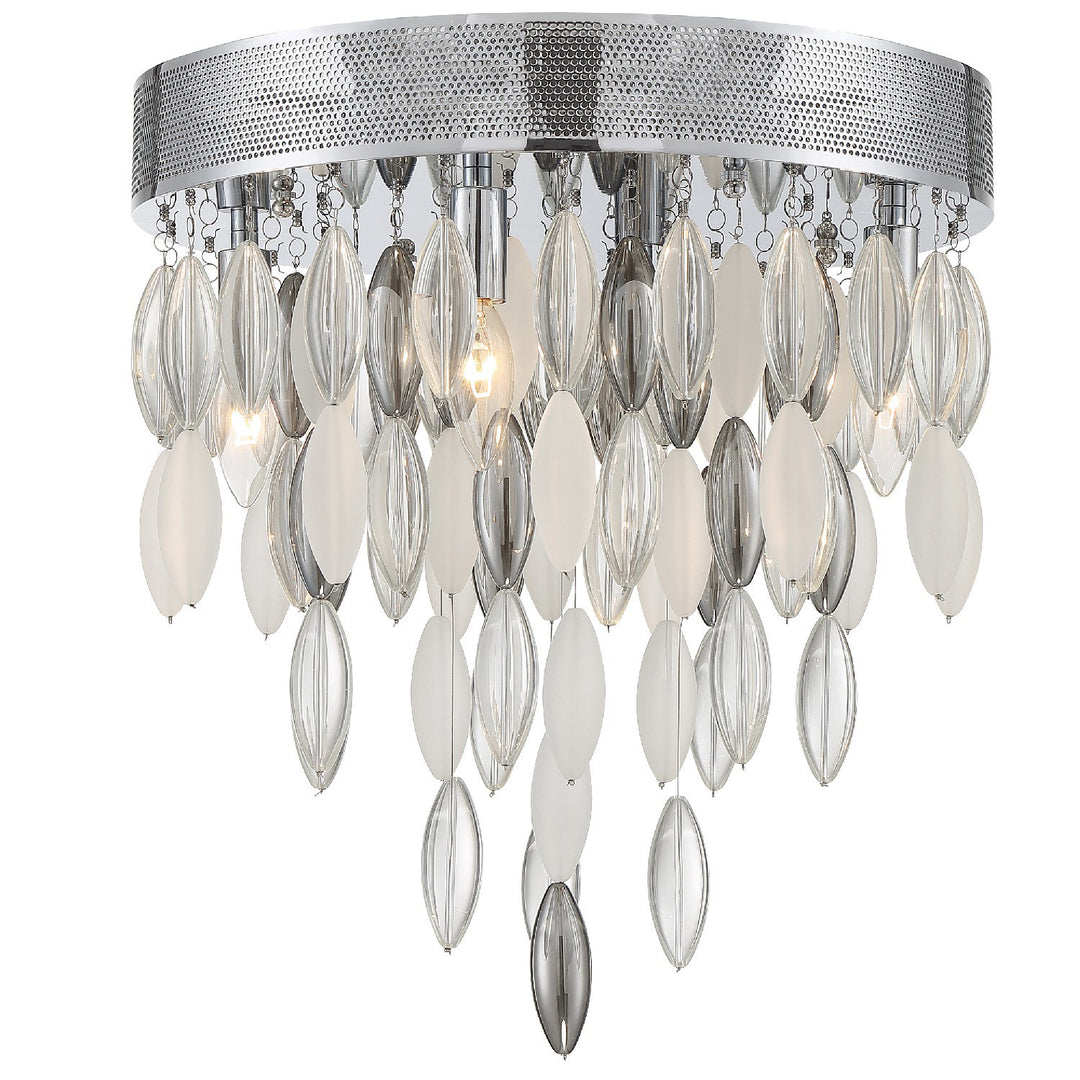 Crystorama Hudson 4 Light Polished Chrome Flush Mount