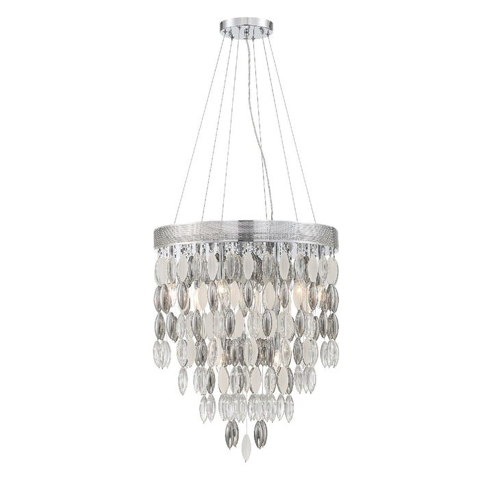 Crystorama Hudson 9 Light Polished Chrome Chandelier