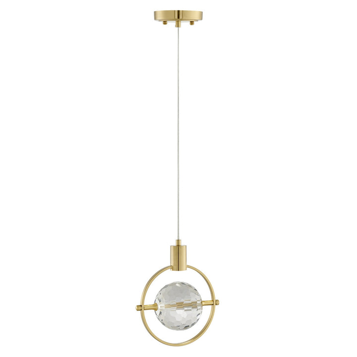 Hollywood Circle 1 Light Pendant // Gold