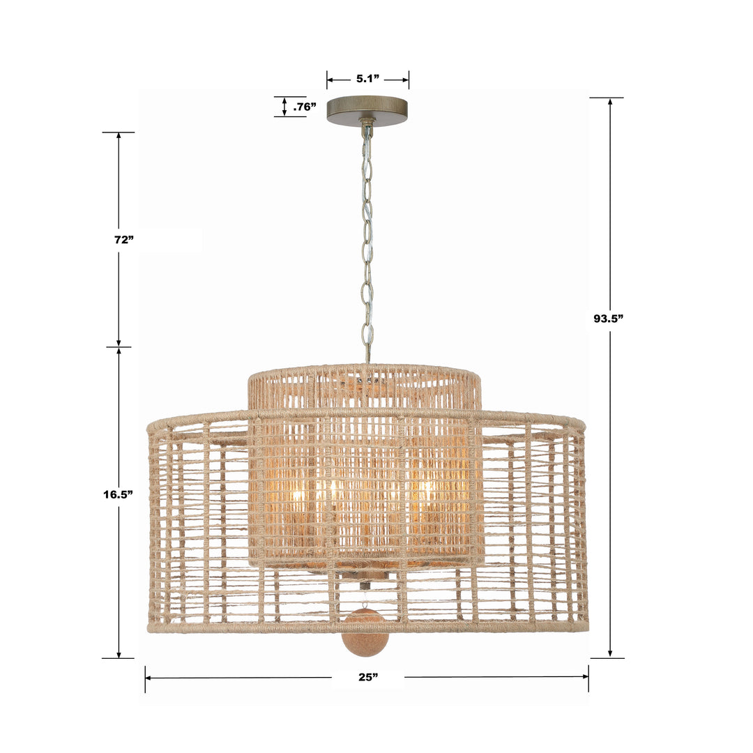 Crystorama Jayna 4 Light Burnished Silver Chandelier