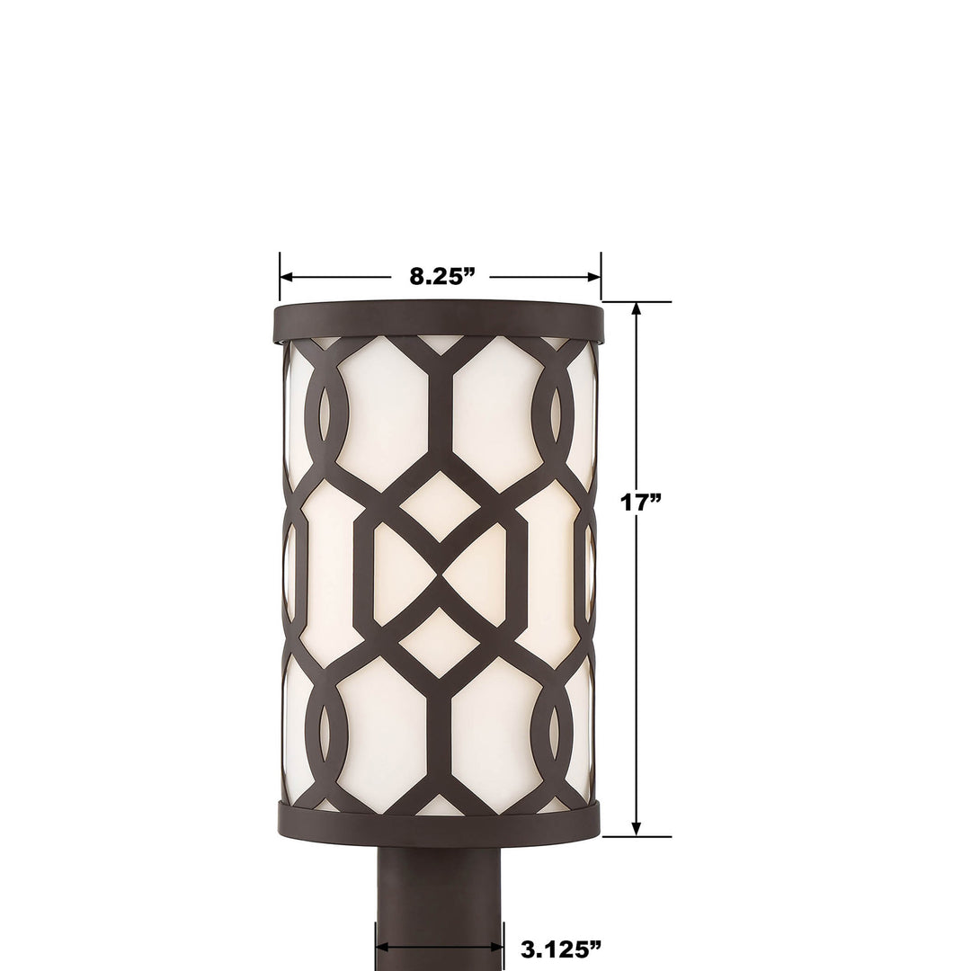 Crystorama Libby Langdon Jennings 1 Light Dark Bronze Outdoor Post