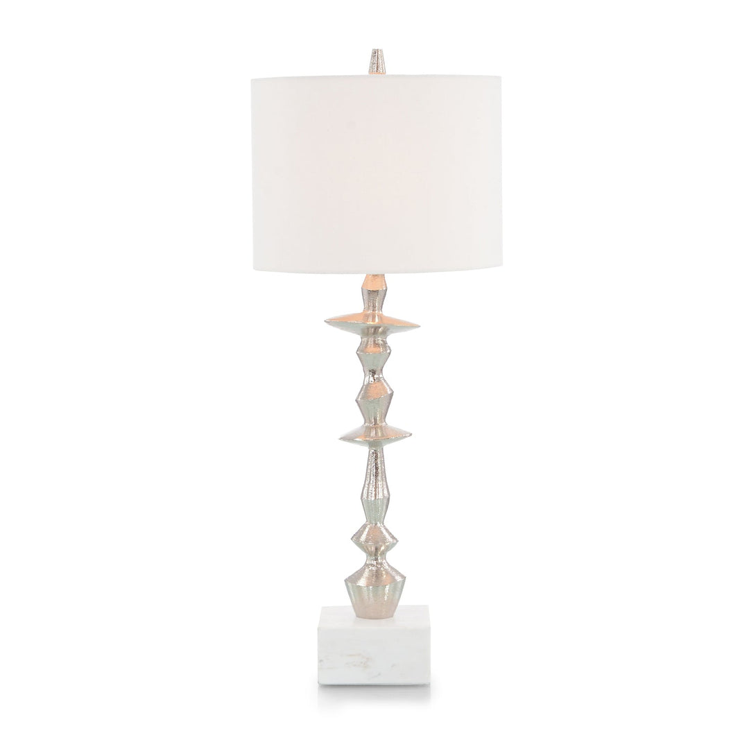 Whimsical Nickel Buffet Lamp