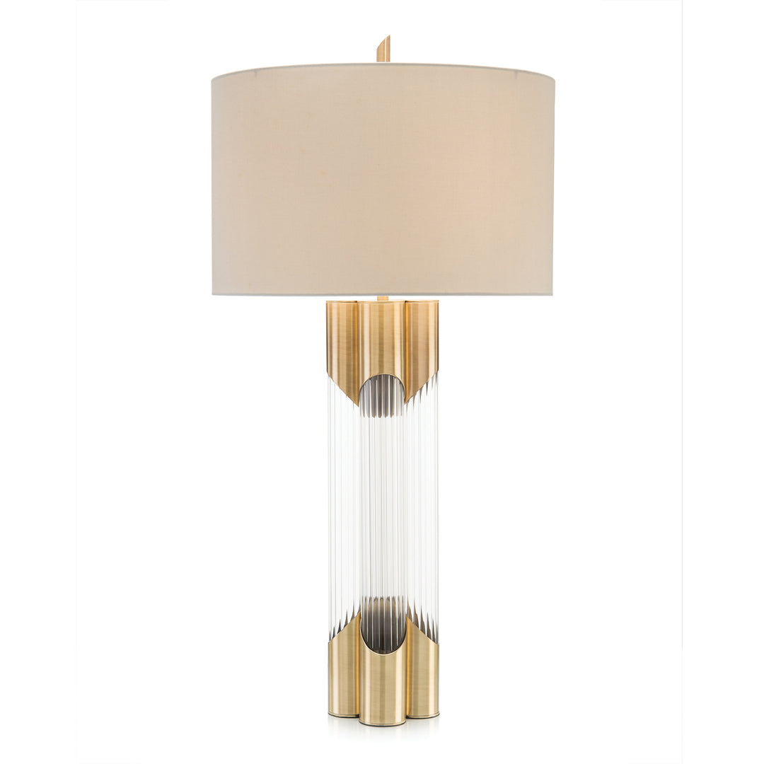 Brass And Glass Table Lamp