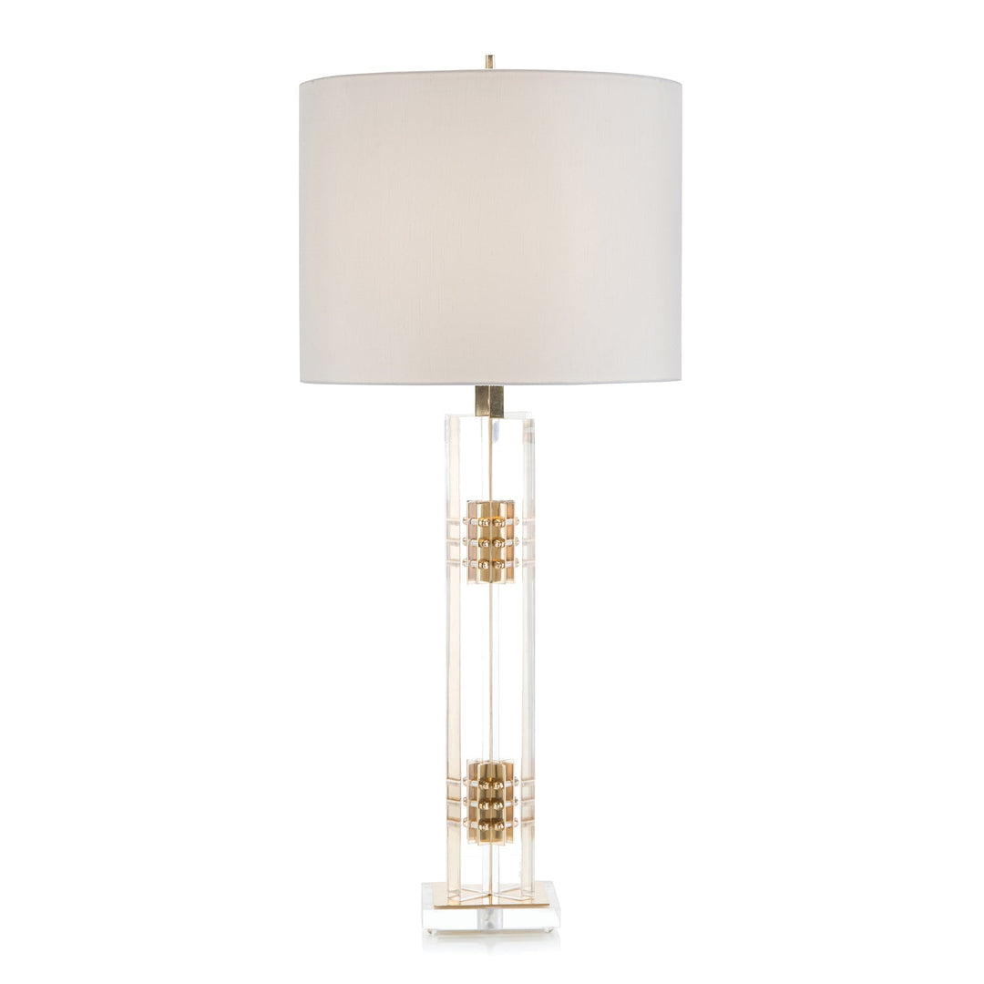 Brass And Acrylic Console Lamp