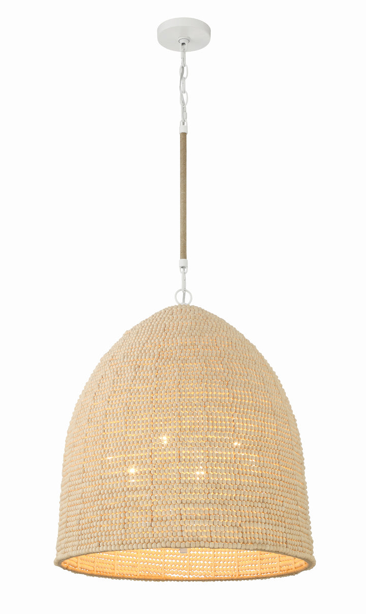 Crystorama Jasper 6 Light Matte White Chandelier